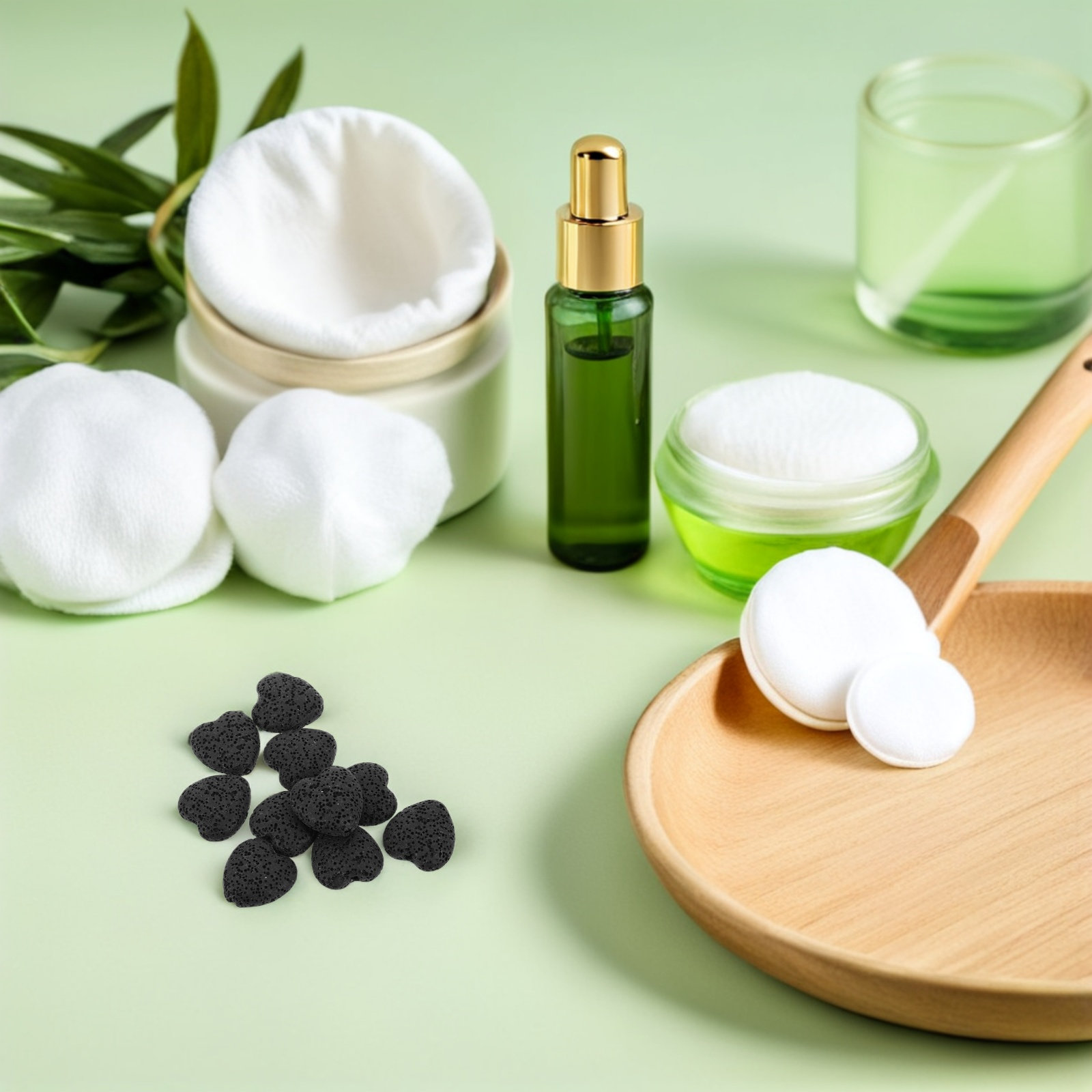Home Fragrance Essential Oils - 20Pcs Heart Volcanic Lava Rock Essential