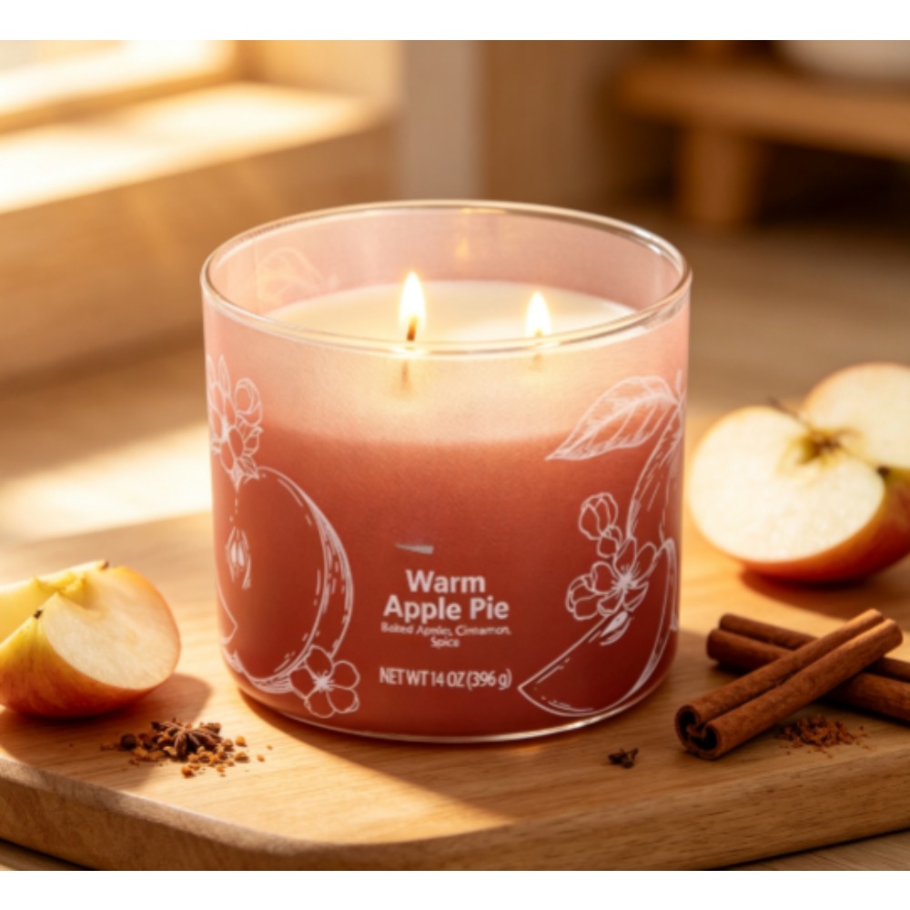 Home Fragrance Scented Candle - Warm Apple Pie Scented Candle Ombre