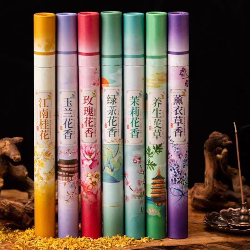 Home Fragrance Scented Candle - 7 Flavors Natural Plant Floral Stick