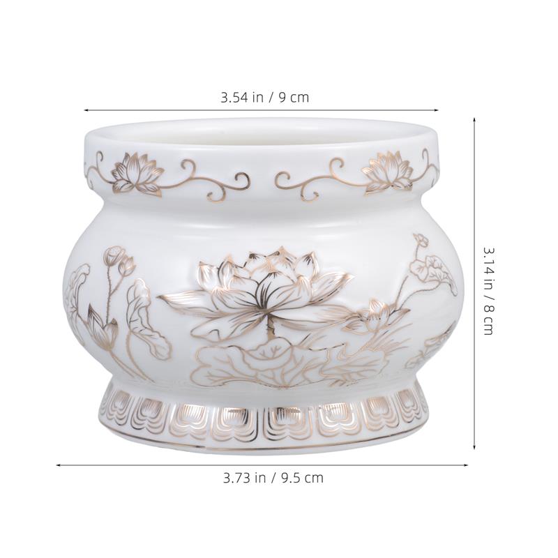 White Ceramic Incense Burner C - огляд і ціна Home Fragrance White Lotus